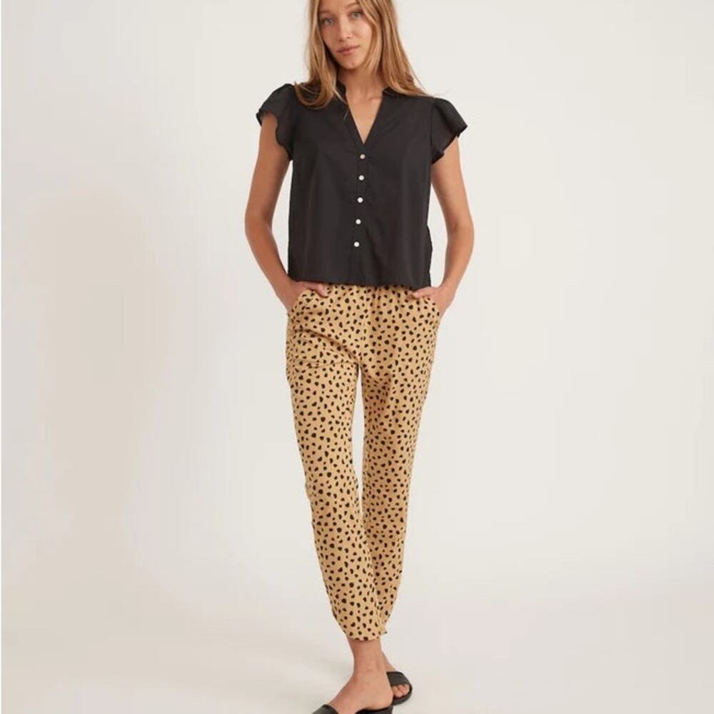 Marine Layer Allison Pant Abstract Cheetah Print